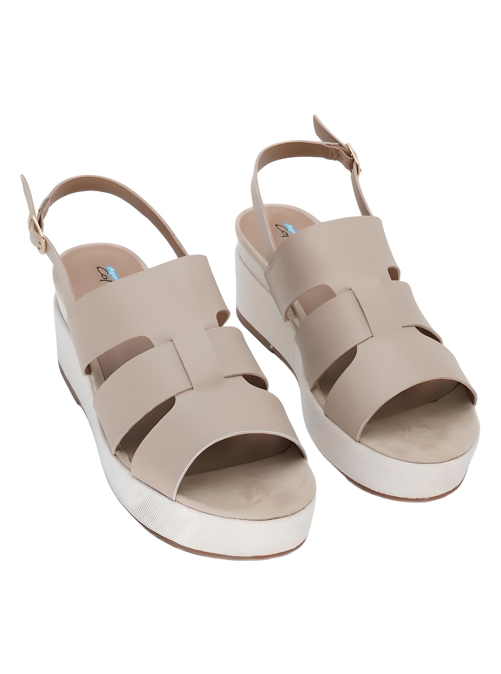 Aqua College Nadi Sand Leather Waterproof 2" Wedge Slingback Sandals Size 9.5